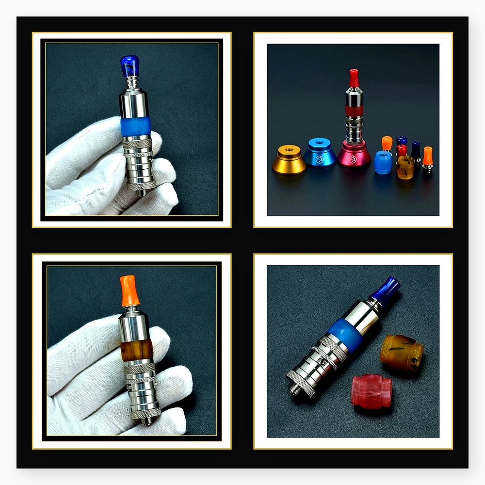 Wolfcoolvape Flash-e-Vapor Dua - đánh giá và giá Drip Tip Resin